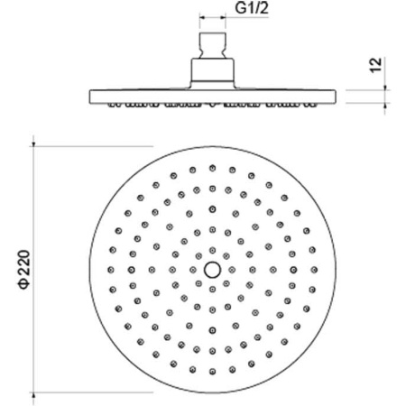 верхний душ aquatek aq2086cr хром