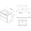 тумба под раковину ravak sd classic ii 80 x000001480 подвесная белая