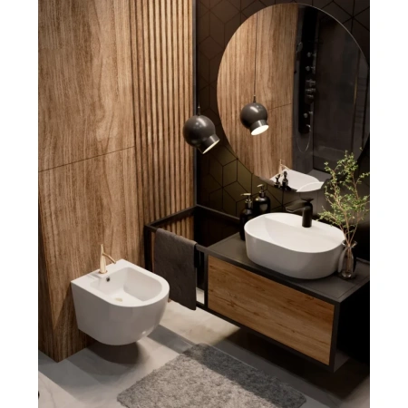 смеситель aquame siena aqm6216gg для биде, без донного клапана, золотой