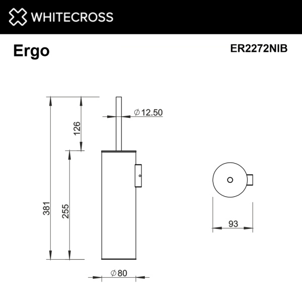 Ершик для унитаза Whitecross Ergo ER2272NIB настенный, брашированный никель
