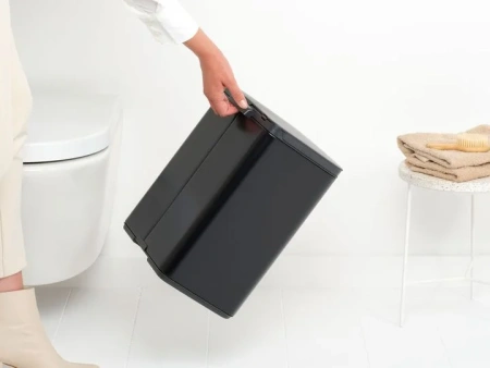 мусорное ведро brabantia bo 230363 12 л, матовый черный
