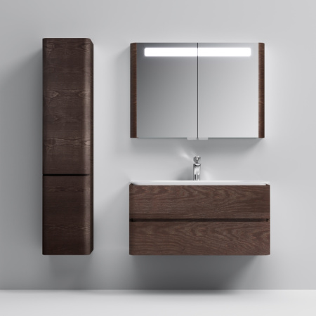 шкаф пенал am.pm sensation 40 l m30chl0406tf подвесной табачный дуб