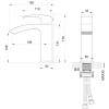 смеситель для раковины wonzon & woghand fit ww-88139009-mb черный матовый