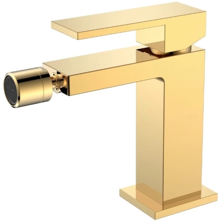 Смеситель Boheme Qubic 476-G для биде, без донного клапана, золотой