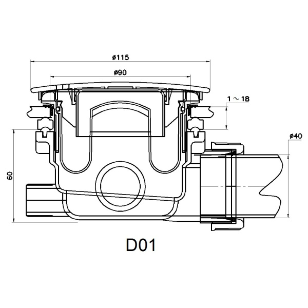 сифон для душевого поддона rgw velplex qyd-01 39241101-01 хром