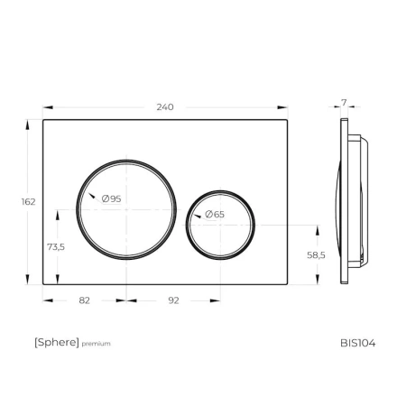 кнопка смыва для инсталляции knotlor bis104wyc, белый