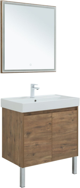 мебель для ванной aquanet nova lite 75 дуб рустикальный (2 дверцы)