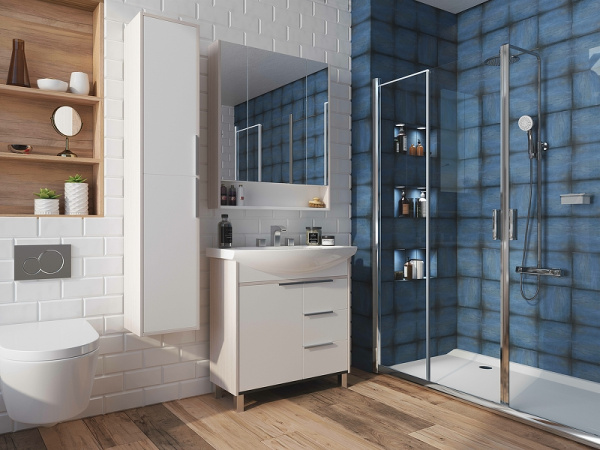 тумба под раковину aquaton рико 80 1a215401rib90 белый ясень фабрик