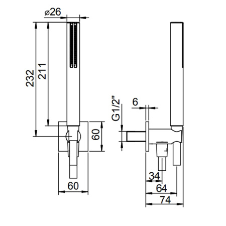 душевой гарнитур fantini nostromo 86 13 8105 черный матовый