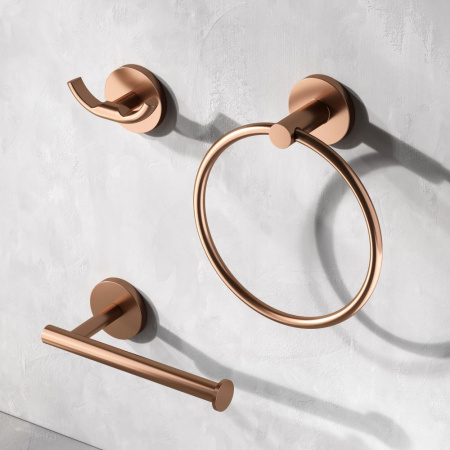 полотенцедержатель am.pm x-joy a85a34444, кольцо, цвет розовое золото