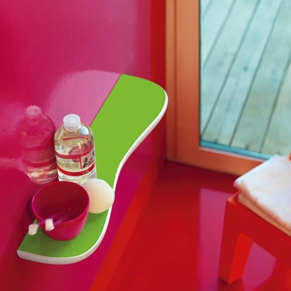 Полка Laufen Florakids 8.7703.1.072.000.1 подвесная, цвет: белый и зеленый