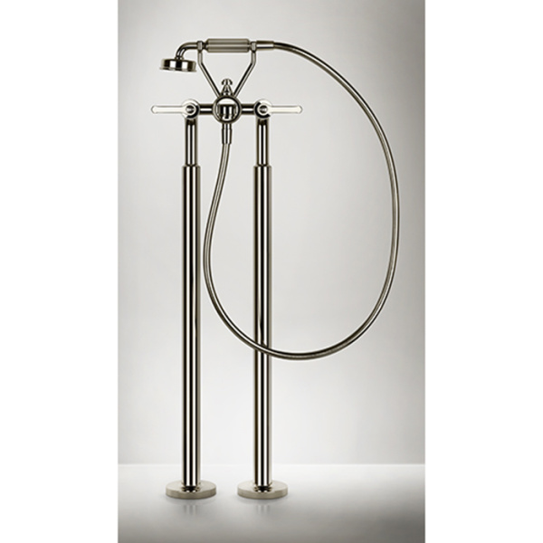 смеситель для ванны напольный gessi venti20 65128#710, цвет: brass pvd