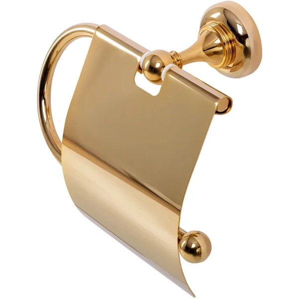 Держатель туалетной бумаги Cezares Aphrodite APHRODITE-TRH-03/24-M с крышкой Золото 24 карат Держатель туалетной бумаги Cezares Aphrodite APHRODITE-TRH-03/24-M с крышкой Золото 24 карат