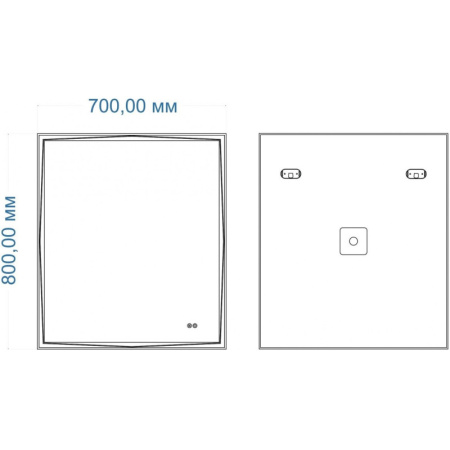 Зеркало 70х80 см Art&Max Firenze AM-Fir-700-800-DS-F-H