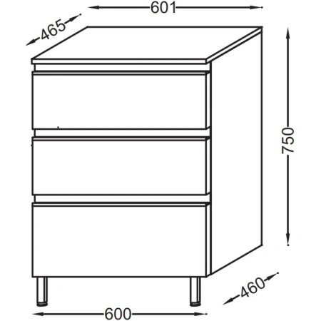 комод белый 60,1 см jacob delafon vox eb2065-ra-n18