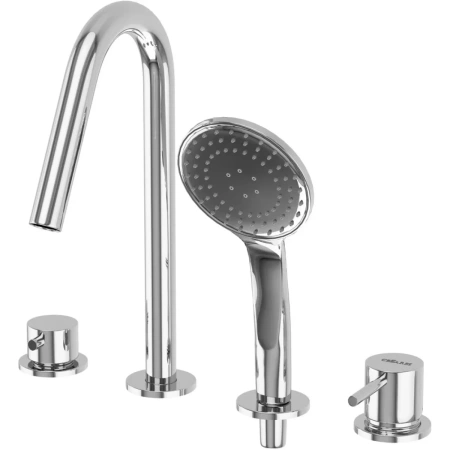 смеситель на борт ванны cezares leaf leaf-bvdm4-l-01 хром