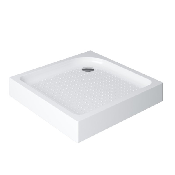 душевой поддон 95х95 см belbagno tray tray-bb-a-95-15-w с антискользящим покрытием, цвет белый