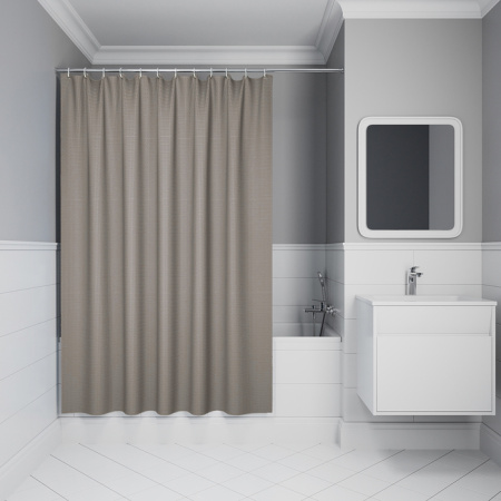 Штора для ванной, 200х180 см IDDIS DW02P18i11 Полиэстер, бежевый
