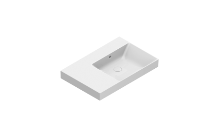 раковина catalano zero 0120780001/175dzeup00 подвесная, чаша справа, без отв., 75x50 см, белый глянцевый