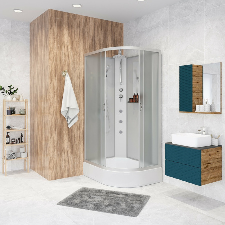 душевая кабина niagara classic 100х90 l ng-33094-14lbktg с гидромассажем