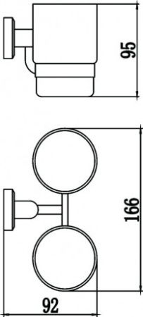 держатель для двух стаканов savol s-009568