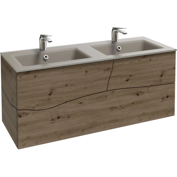 тумба под раковину jacob delafon sherwood 120 eb1834ru-p13 подвесная состаренный дуб