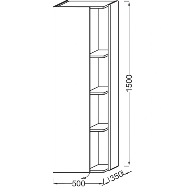 пенал jacob delafon terrace eb1179g-f26 подвесной l, сливовый глянец