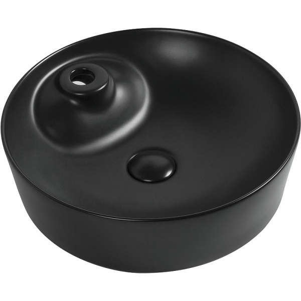 Раковина накладная 43 см Aquanet Moon-2-MB 00273671, черный матовый