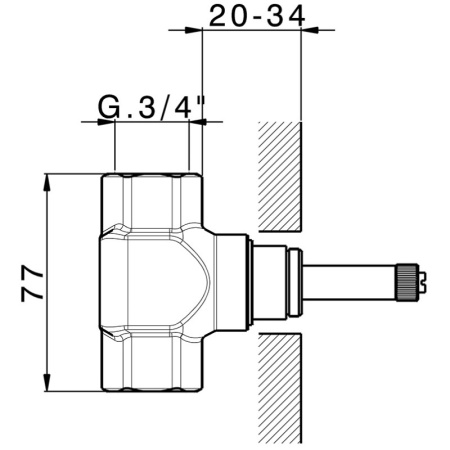 внутренняя часть cisal complementi za00331004 запорного вентиля 3/4"