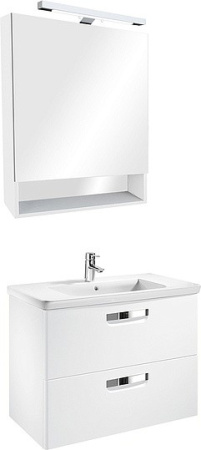 зеркальный -шкаф roca gap zru9302750 70 белое матовое