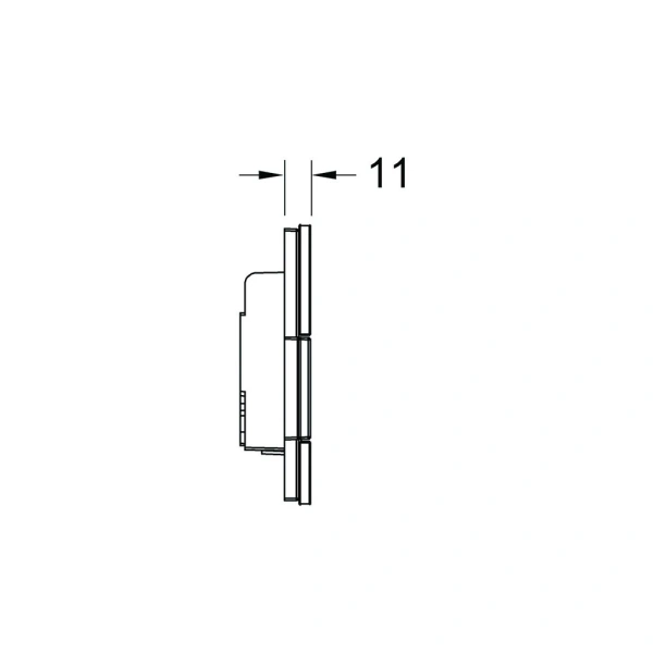 кнопка для инсталяции tece square urinal 9242809 черное стекло. черная