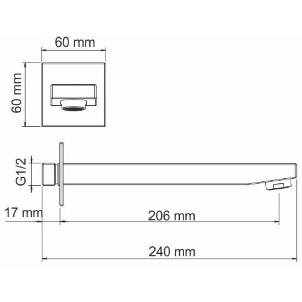 излив для смесителя wasserkraft a220 черный матовый