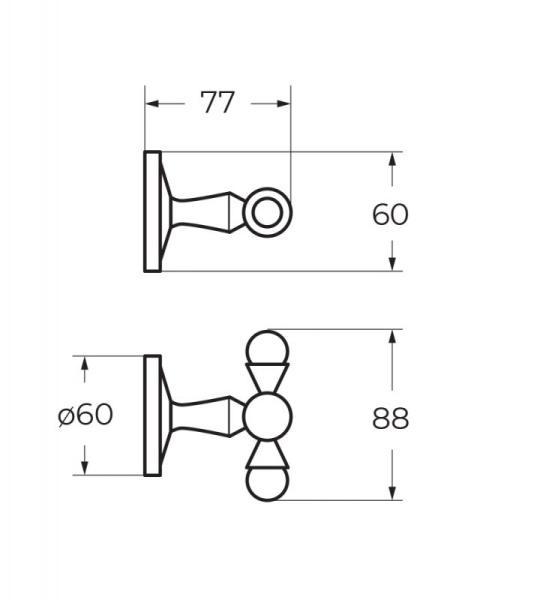 Крючок для полотенца Art&Max Antic AM-E-2686Q