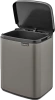мусорное ведро brabantia bo 222924 7 л, платиновое
