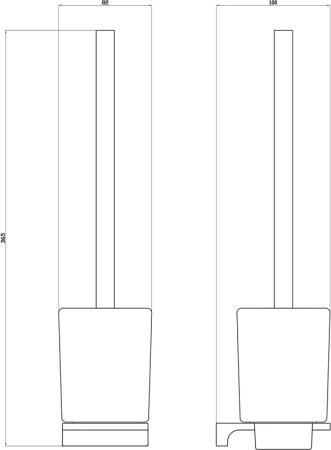 ёршик для унитаза wonzon & woghand eclipse ww-9129-bl настенный, черный матовый