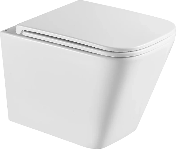 комплект lemark florex 100804418, безободковый, с микролифтом, кнопка смыва белый глянец