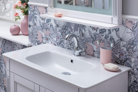 тумба под раковину aquanet селена 00201650 105 серебро, 2 двери