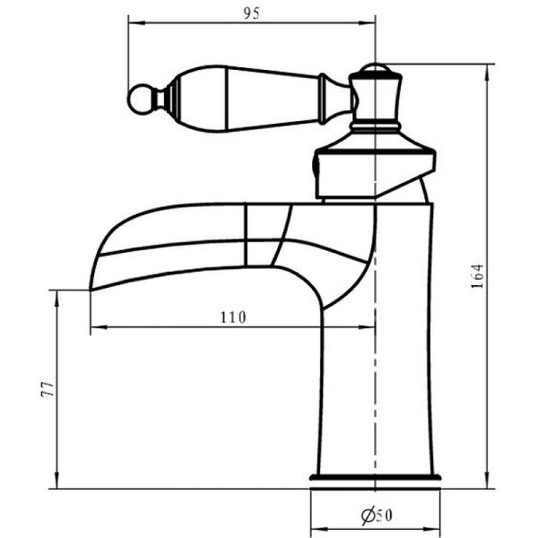 смеситель для раковины boheme vogue 211-mr-r золото