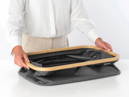 корзина для белья brabantia 232725 серо-черная