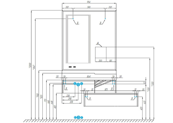 тумба aquaton сакура 100 1a234803skw80 подвесная ольха наварра белый глянец