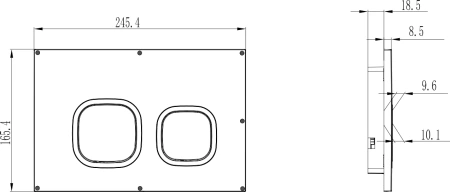 кнопка смыва arrow ahm001b для инсталляции, хром/матовый хром/хром