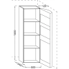 пенал jacob delafon presquile eb1115d-m47 подвесной r, нежно-оливковый