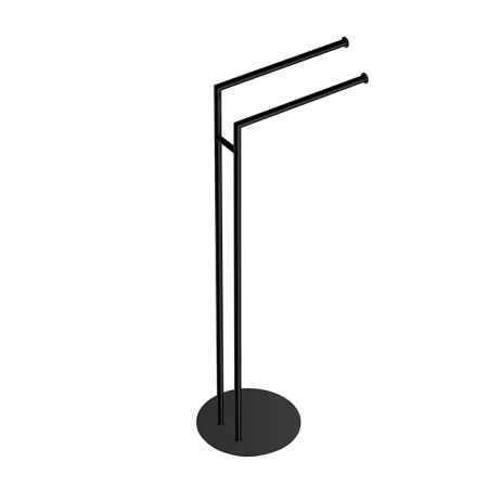 Стойка с двойным полотенцедержателем Colombo Design Mini B4038.NM, напольная, чёрный матовый