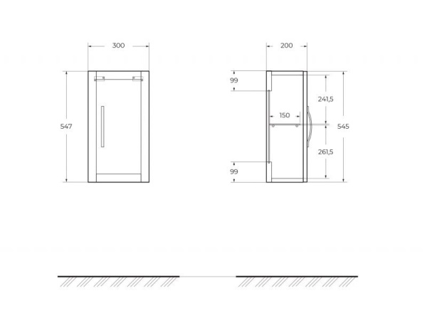 подвесной шкаф 30 cezares tiffany 55245 grigio nuvola