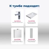 тумбы под раковину aquanet латина 00180032 2 ящика, 69x44.5 см, белый глянец