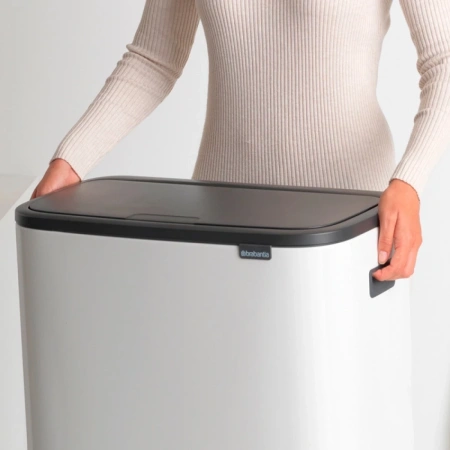 мусорное ведро brabantia bo touch bin 223006 60 л, белое