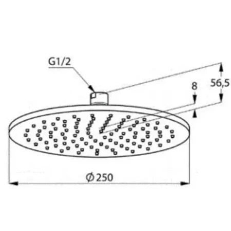 душевой комплект kludi bozz 386340576 250 мм, со смесителем, хром