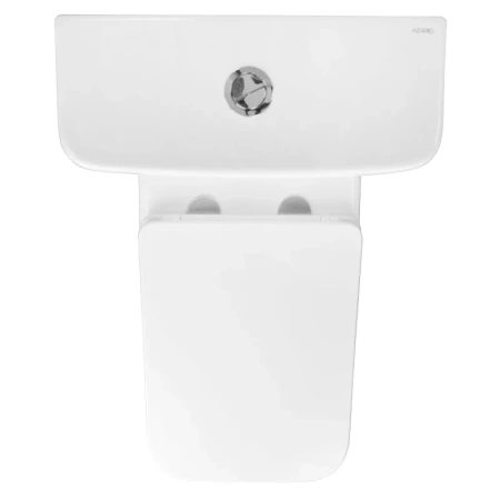 унитаз компакт azario avero az-3121 напольный, безободковый, с бачком и сиденьем микролифт, 63х38.5х82 см, белый