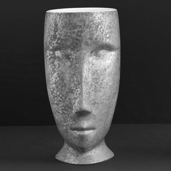 раковина kerasan artwork moloco 45 474061 белая античная платина