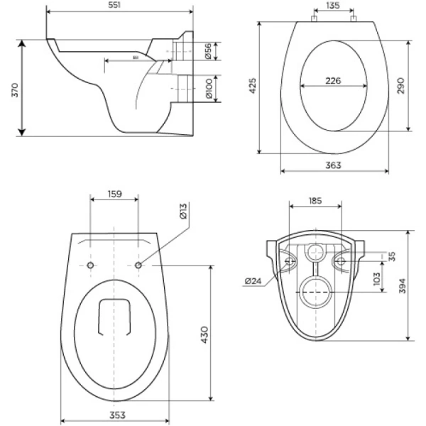 подвесной унитаз pestan basic 40006460b